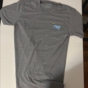 Gray Short Sleeve Tee with Minimal Design